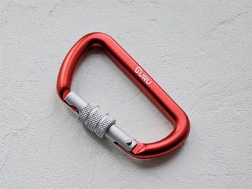 Карабин вспомогательный  GURU Typhoon Screw red