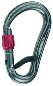 Карабин дюраль ATOM BELAY LOCK Gun metal