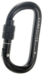 Карабин дюраль OVAL XL LOCK black